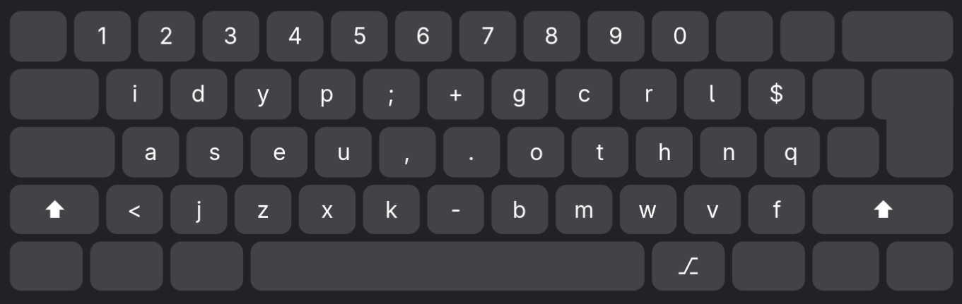 Dwev numeric layout disposition level 1
